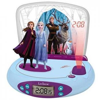 LEXIBOOK Disney Frozen Projection Alarm Clock with Elsa and Anna