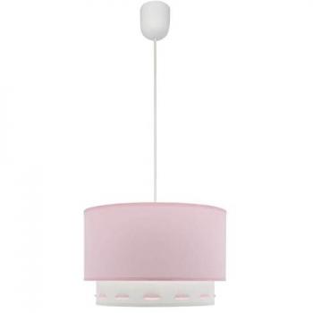 Lámpara Colgante FABRILAMP Trazos Rosa Bebé 30D - Estilo Moderno, 1xe27