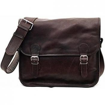 LA SACOCHE (M) INDUS Bolso bandolera de piel, estilo vintage, color marrón oscuro PAUL MARIUS Vintage & Retro