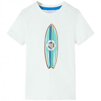 Camiseta de manga corta infantil color crudo 128