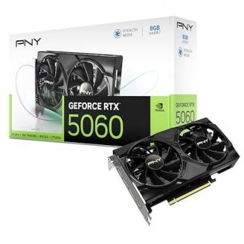 Tarjeta Gráfica PNY GeForce RTX 5060 8GB GDDR7 Dual Fan DLSS 4
