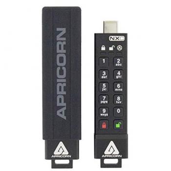 Apricorn Aegis Secure Key 3NXC USB Flash Drive 4 GB USB Type-A 3.2, Encrypted, Hardware-Based Security, Portable Design, Password Protection, Read-Only Mode, Durable Housing