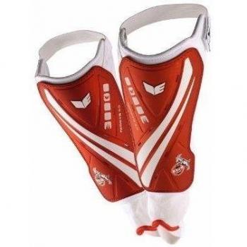 ERIMA Schienbeinschoner 1.fc sbs - Espinilleras de fútbol, color rojo / blanco, talla XL