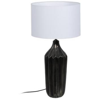 Lámpara de mesa de metal cobre con pantalla textil Ø 35 x 73 cm, 220 V