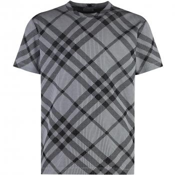 Burberry Men's Cotton Crew-Neck T-Shirt in Grey | Size Large | 8088056156998 Color B9648