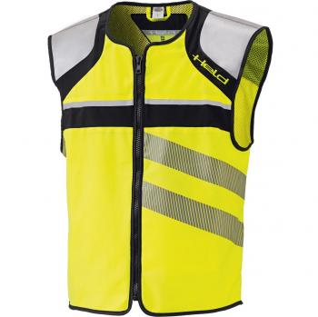 6648-00/058 M - Held Flashlight 2 Hi Viz Motorcycle Vest M Black Fluo Yellow