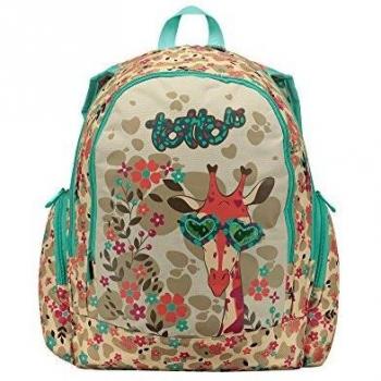 TOTTO MA04GRF003-1810O-8TJ Mochila Escolar, Karola, Marrón