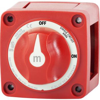 Blue Sea 6006 M-Series Mini Battery Switch Single Circuit ON/OFF Red