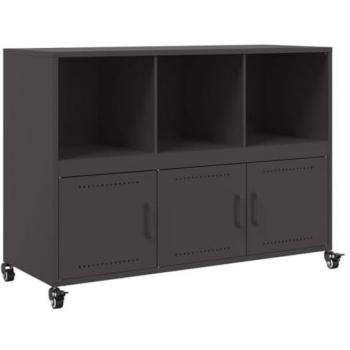 vidaXL Sideboard Black 100.5x39x72 cm Steel