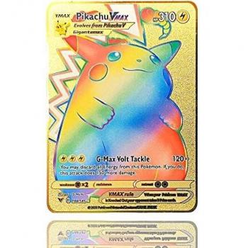 MAGIC SELECT Carta Pok Dorada VMAX - Edición coleccionista Tarjeta Oro de Metal
