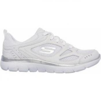 Zapatillas de running para mujer Skechers Summits-Suited blancas, talla 41