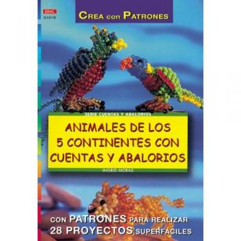 Serie Abalorios nº 19. ANIMALES DE LOS 5 CONTINENTES CON CUENTAS Y ABALORIOS