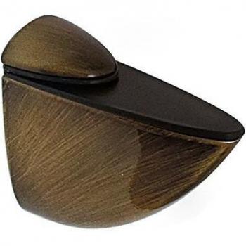 PELIKANO SOPORTE ESTANTE PARA CRISTAL Y MADERA. REGULABLE DE 0 A 40mm. ACABADO CUERO