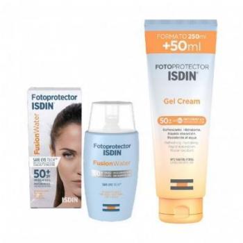 Fotoprotector Isdin Pack Fusion Water SPF 50+ 50ml + Gel Cream SPF 50+ 250ml