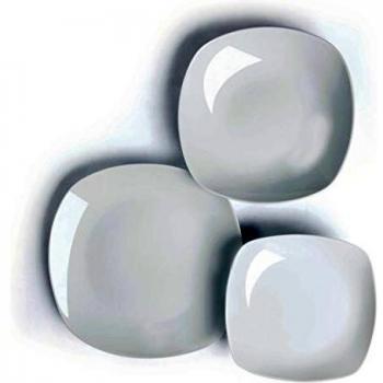 Excelsa Square Vajilla de 18 Piezas, Porcelana, Bianco, 12x47x27 cm, Unidades