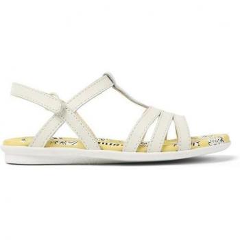 Sandalias de Niña Camper Servolux Houston en Color Blanco con Cierre Adherente
