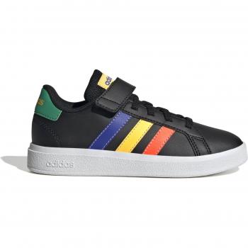 Adidas Grand Court 2.0 Kids Sneakers with Elastic Laces and Top Strap