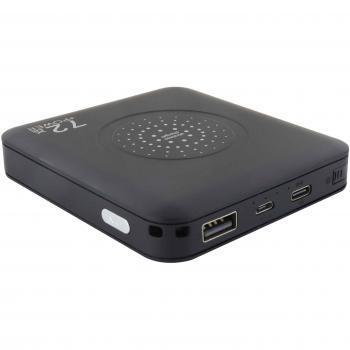 Power Bank 7200mAh 5W Wireless Charging, 1 USB Port, 1 Micro-USB Port, 1 Type-C Port, Black
