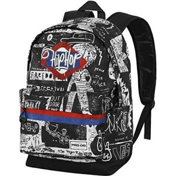 Mochila Escolar Karactermania Prodg Underhiphop Fan 41 x 30 x 18 cm, color negro, dimensiones de 41 cm de alto, 30 cm de ancho y 18 cm de profundidad, capacidad de