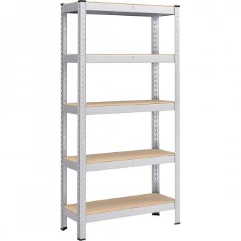 SONGMICS Estantería Pesada de 5 Niveles, Estantería de Acero, Montaje Rápido, Garaje, Almacén, Trastero, Carga de 650 kg, Dimensiones: