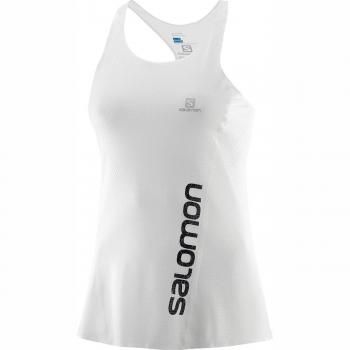 SALOMON Lightning Pro Tank W - Camiseta, Mujer, Blanco