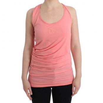 Roberto Cavalli Pink Cotton Tank Top - Size M