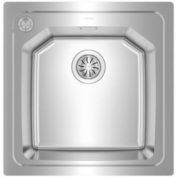 TEKA Brooklyn 50 M-XP 1C Fregadero sobre encimera, Una cubeta, Acero inoxidable, Acabado acero, Para mueble de 50 cm