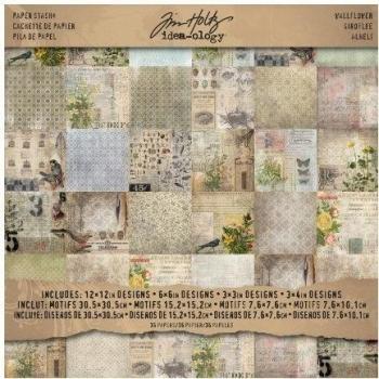 Idea-Ology carta Stash carta Pad 12 X 12 36/fogli-Double-Sided Wallflower
