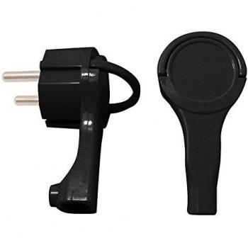Duolec 900R96 - Clavija enchufe lateral extraplana 16 A 250 V Negro Duolec