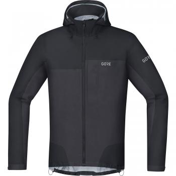 GORE Wear Chaqueta impermeable de ciclismo para hombre, XXL, Negro/Gris, 100209