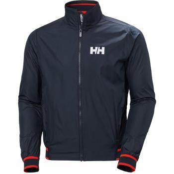 Helly Hansen Men's Salt Windbreaker Jacket - Waterproof Sailing Jacket in Navy and Red