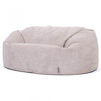 Puf Sillón Gigante de Pana - 2 Plazas - Color Amarillo