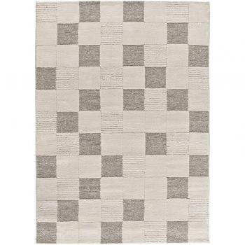 Alfombra Verona Geométrica de Interior con Relieve en Crema - Tamaños disponibles: 80x150 cm, 120x170 cm, 160x230 cm