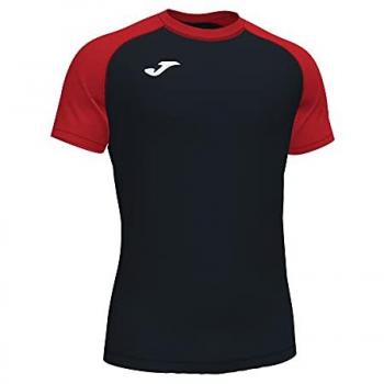 Camiseta manga corta hombre Teamwork negro rojo Joma