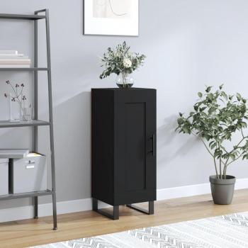 Aparador de madera multicapa negro 34,5x34x90 cm