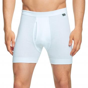 Boxershorts Schiesser Essentials para hombre, algodón, con abertura, doble ribete, color blanco