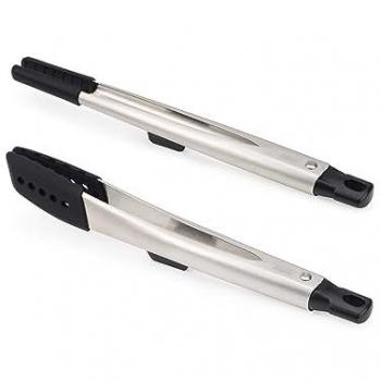 Pinzas de Cocina Elevate Fusion Joseph Joseph, 2 Piezas, Largas y de Precisión, Silicona sin BPA, Antiadherentes, Resistentes al Calor, Mango en Acero Inoxidable