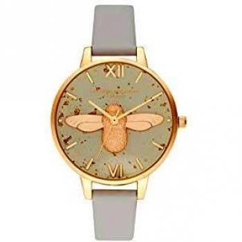 Olivia Burton Women's Analogue Quartz Watch with Leather Strap OB16GD37
