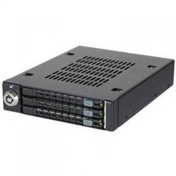 Rack Extraíble ICY DOCK ToughArmor MB993SK-B para 3 Discos de 2.5 SAS-SATA en Bahía de 3.5 - Panel Negro