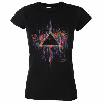Pink Floyd Women's T-Shirt - DSOTM Pink Splatter - Black - ROCK OFF M