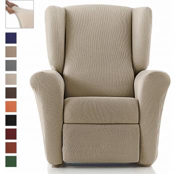 Eiffel Textile Funda Sillon Elastica Protector Adaptable Rústica Relax, Beige