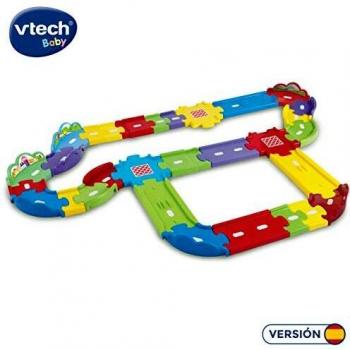 VTech - 30 tramos de pista para combinar con el resto de playsets TutTut Bólidos, crea tus propios circuitos y conduce los vehículos por todos sus rincones