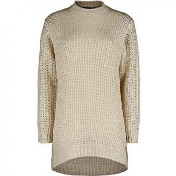 R.E.D. by EMP Weißer Strickpullover Mujer Jersey de Punto Blanco Roto L