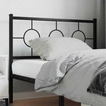 Cabecero de metal negro de 107 cm Vidaxl