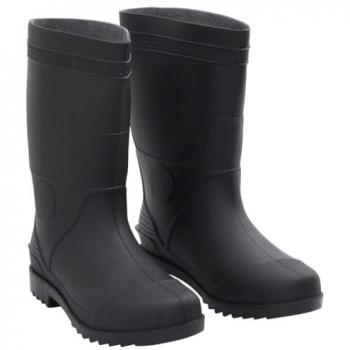 Botas de Agua de Lluvia Impermeables Antideslizantes PVC Negro Talla 38, 39, 40 y 46