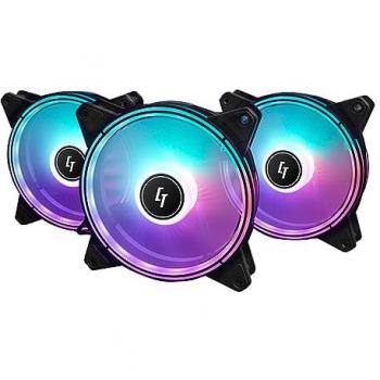Set de Ventiladores RGB Chieftronic Nova 12 cm Negro (3 piezas)