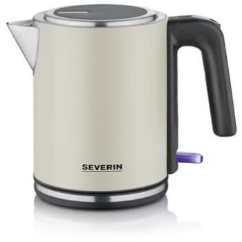 Hervidor de agua Severin WK 9577, 2400W, Beige y Negro, Inalámbrico 360°, Libre de BPA