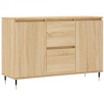 Aparador de madera de ingeniería roble Sonoma 104x35x70 cm Marrón