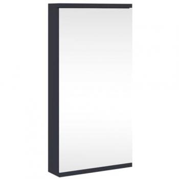 Mueble de baño de esquina con espejo gris 30x24x60 cm