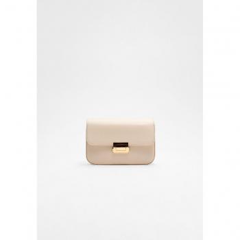 Ecru Stradivarius Buckle Crossbody Bag OS